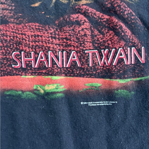 Vintage 1998 Shania Twain Portrait Tee XL Polygram Single Stitch Sleeve - Picture 4 of 7